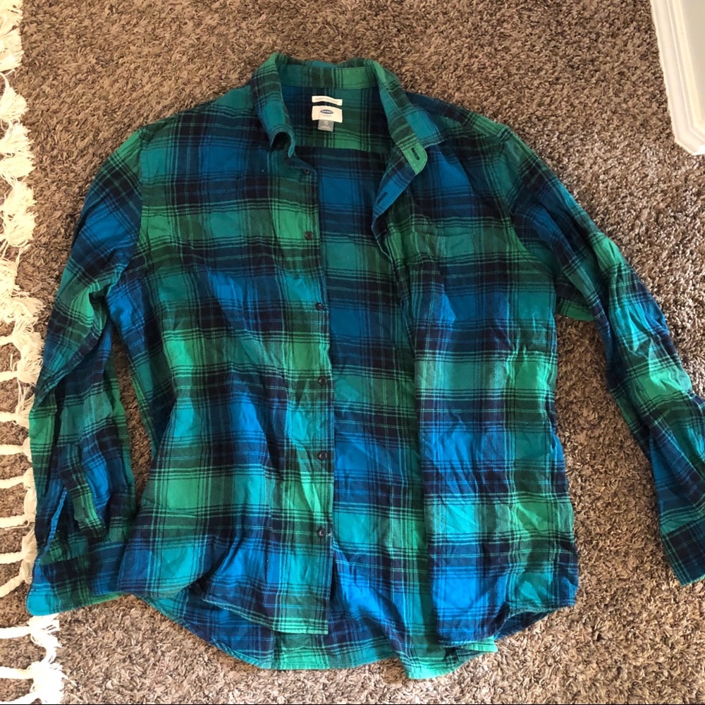 Gap Flannel - Seahawks Colors - XL